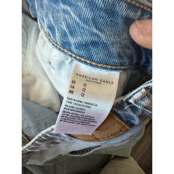 American Eagle Outfitters Women's Blue Low Rise Jean Denim Maxi Skirt Size 12 - Picture 7 of 11